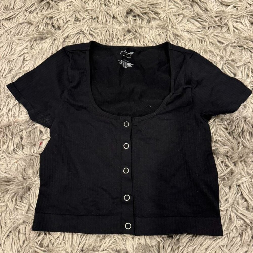 Pacsun black ribbed stretchy top size small